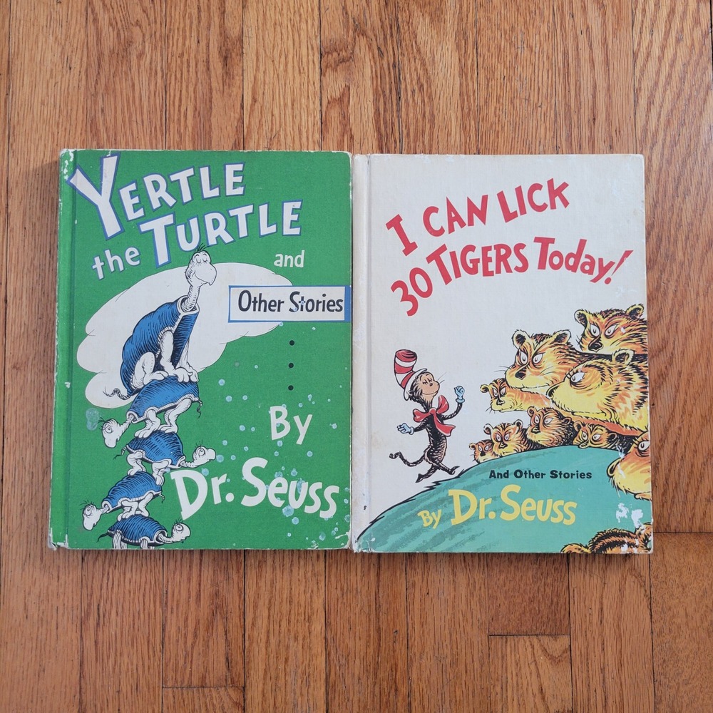 2 Yertle the Turtle and Other Stories I Can Lick 30 Tigers Dr Seuss Book Lot